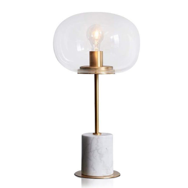 Moderne Minimalistische Tischlampe mit Glasschirm