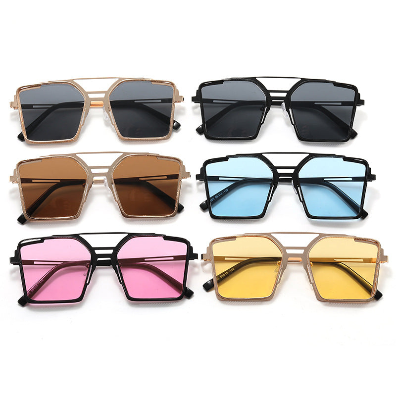 Damen Oversized-Sonnenbrille mit luxuriösem Design und geometrischem Rahmen Karnz