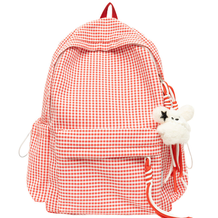 Charmanter karierten Muster Rucksack