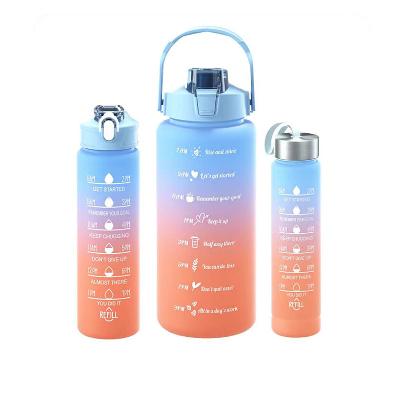 Unisex Motivierende Wasserflasche mit Zeitmarkierungen Karnz