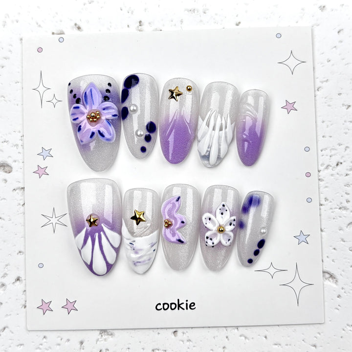 Elegante Künstlerische Press-On Nail Kollektion