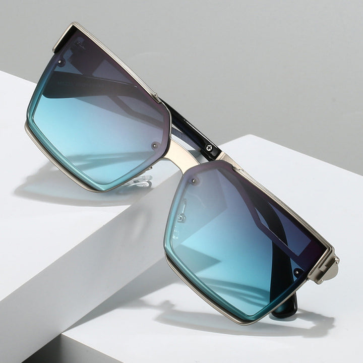 Damen stylische rechteckige Sonnenbrille Karnz