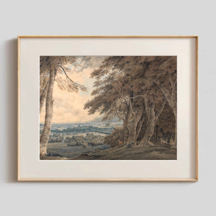 Rahmenbild malerisches Wasserfallkunstwerk