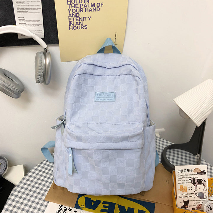 Klassischer kariert gemusterter Rucksack Karnz