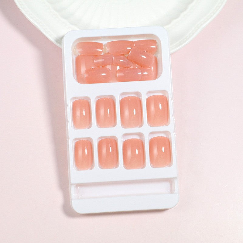 Natürlicher Glänzender Press-On Nail Set Karnz