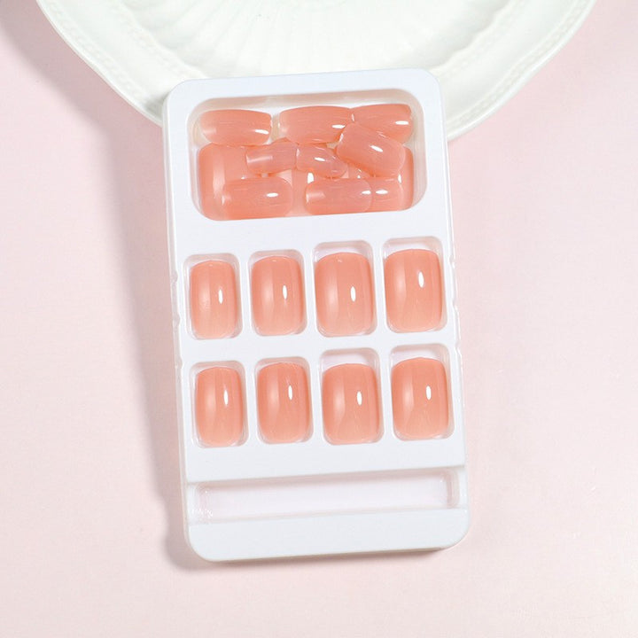 Natürlicher Glänzender Press-On Nail Set Karnz
