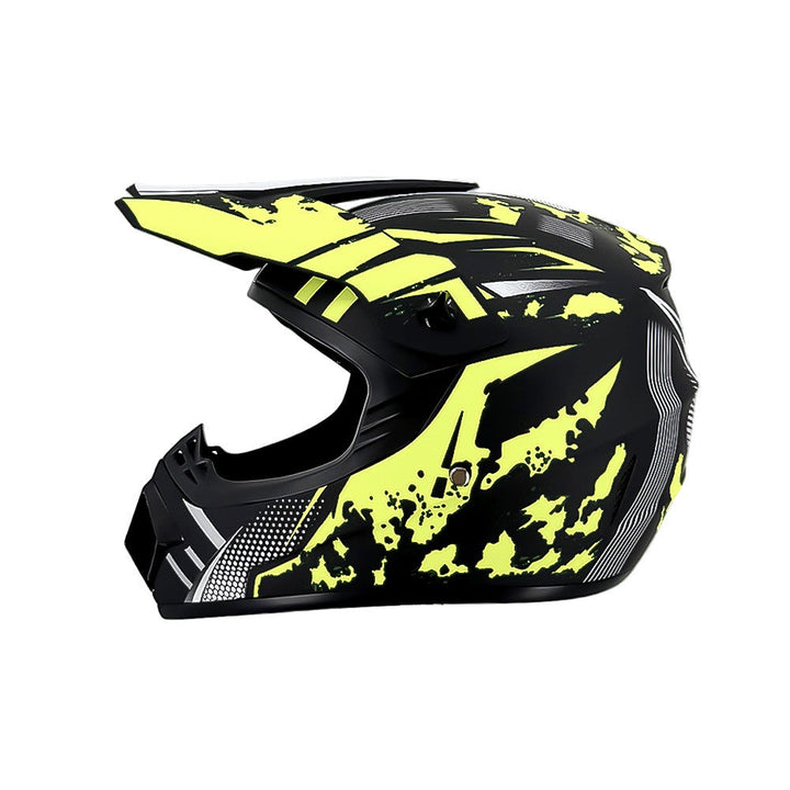 Vollgesicht-Motocross-Helm mit verlängertem Visier und verstärktem Kinnschutz Karnz