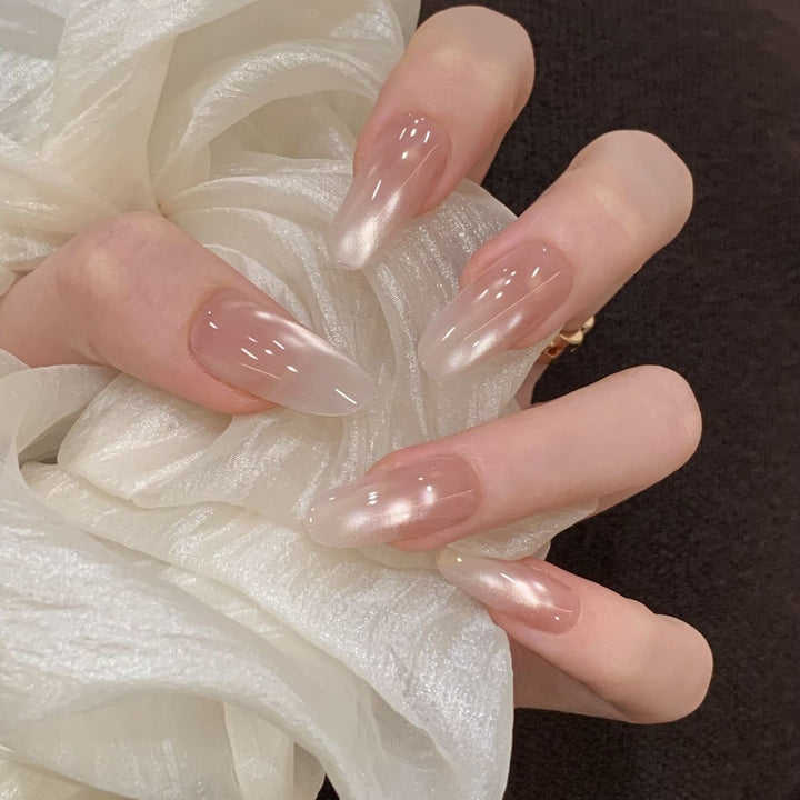 Elegante Glänzende Press-On Nagelset  1791774068