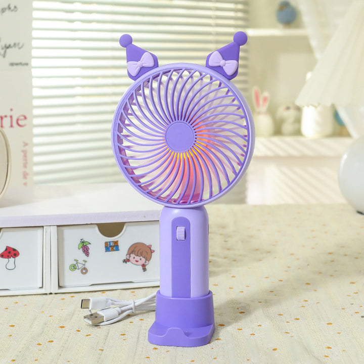 Damen Tragbarer Handventilator mit USB-Ladefunktion und LED-Beleuchtung Karnz