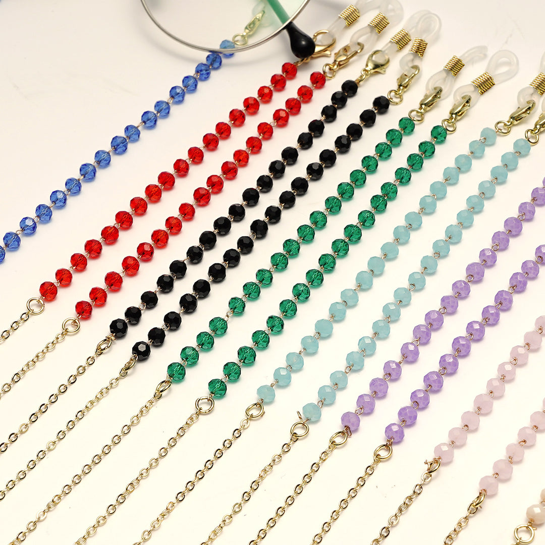 Elegante Perlen Brillen Kette Karnz