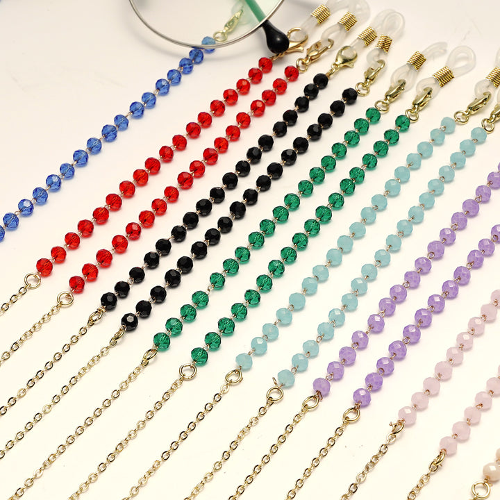 Elegante Perlen Brillen Kette Karnz