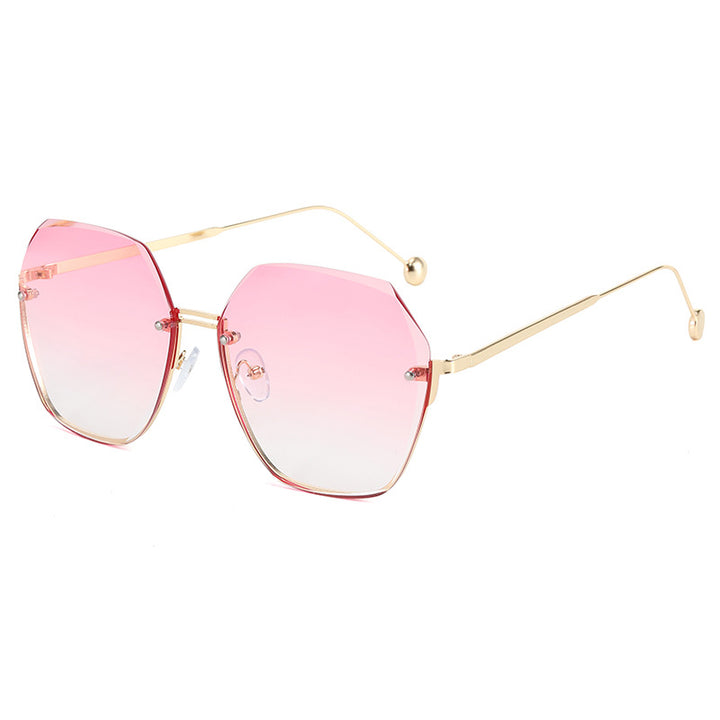 Damen oversized Sonnenbrille im modernen Hexagon-Stil Karnz