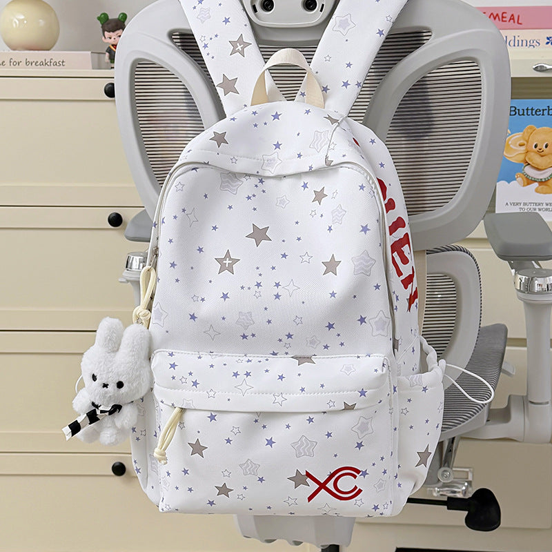 Charmante Sternen Druck Hase Rucksack