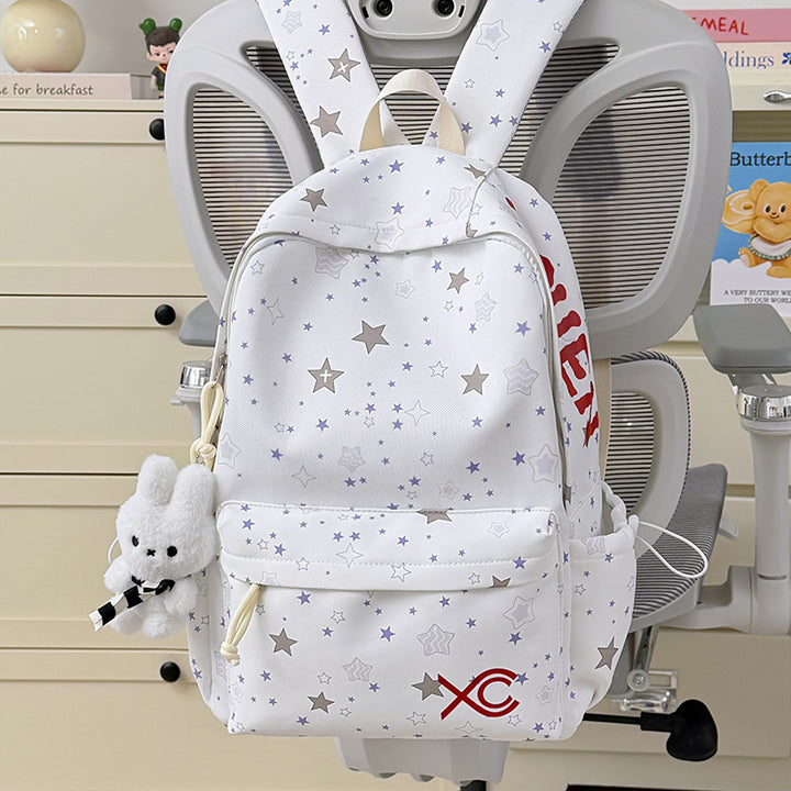 Charmante Sternen Druck Hase Rucksack