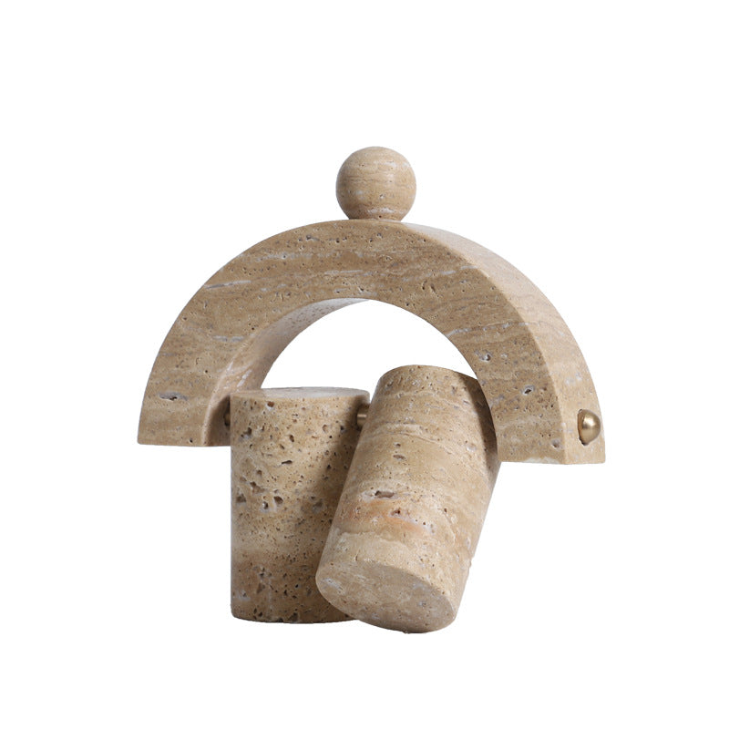 Dekorative abstrakte Steinskulptur