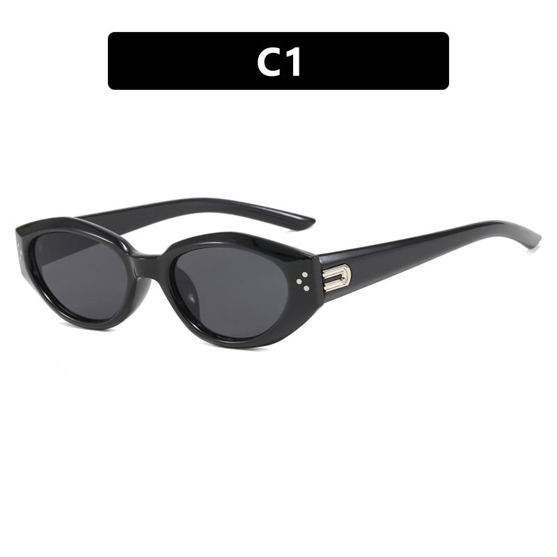 Damen Cat-Eye Sonnenbrille mit akzentuiertem Transparentrahmen und UV-Schutz Karnz