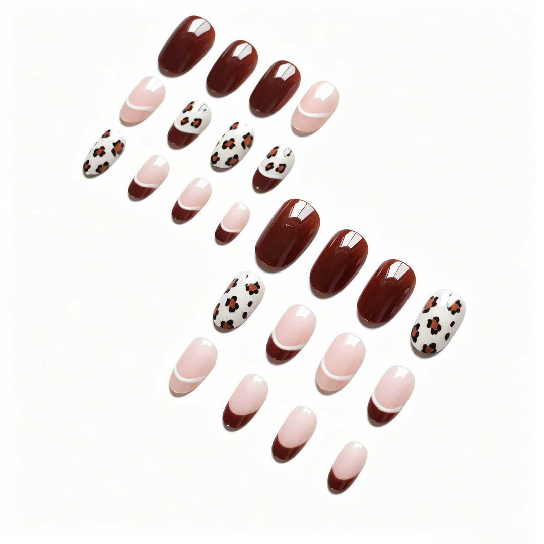 Wildtierdruck-Nagelkunst-Set