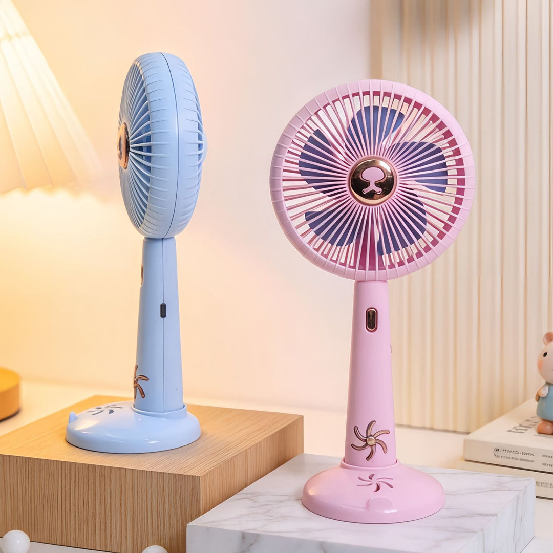 Damen Tragbarer Mini Tischventilator mit USB-Anschluss und leiser Betriebslautstärke Karnz