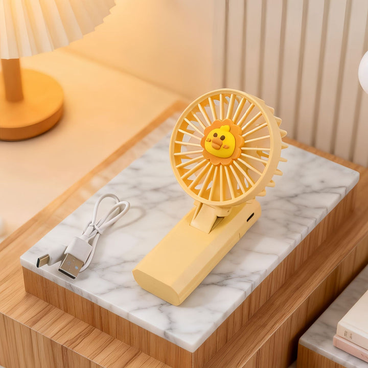 Damen Tragbarer Handventilator mit interaktivem Tiermotiv Karnz