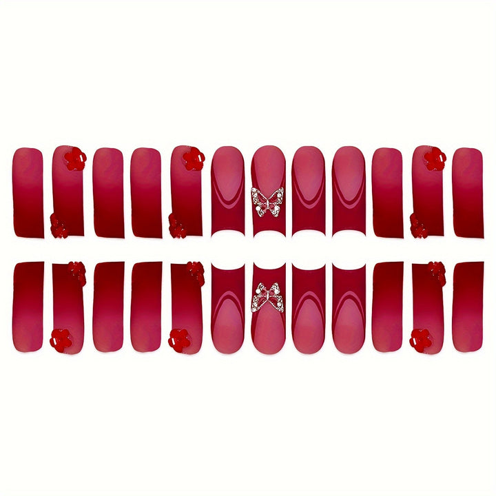Dekorativer Press-On Nagelset Karnz