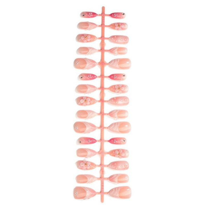 Elegante Blumen Design Fake Nägel Karnz