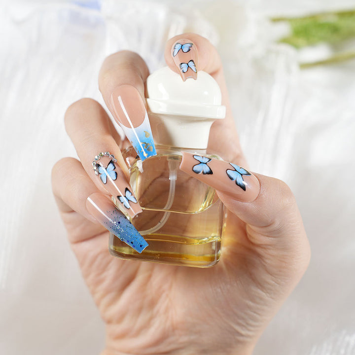 Künstlerisches Schmetterling Nagel Kunst Set Karnz