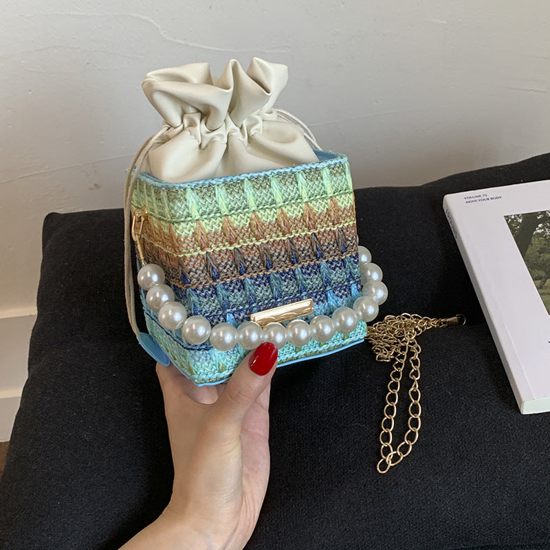 Charmante Mini Kordelzug Schultertasche Karnz