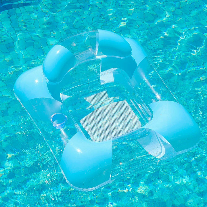 Aufblasbare Poolliege mit Sonnendach Karnz