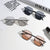 Damen geometrische Sonnenbrille mit modernem Metallrahmen Karnz