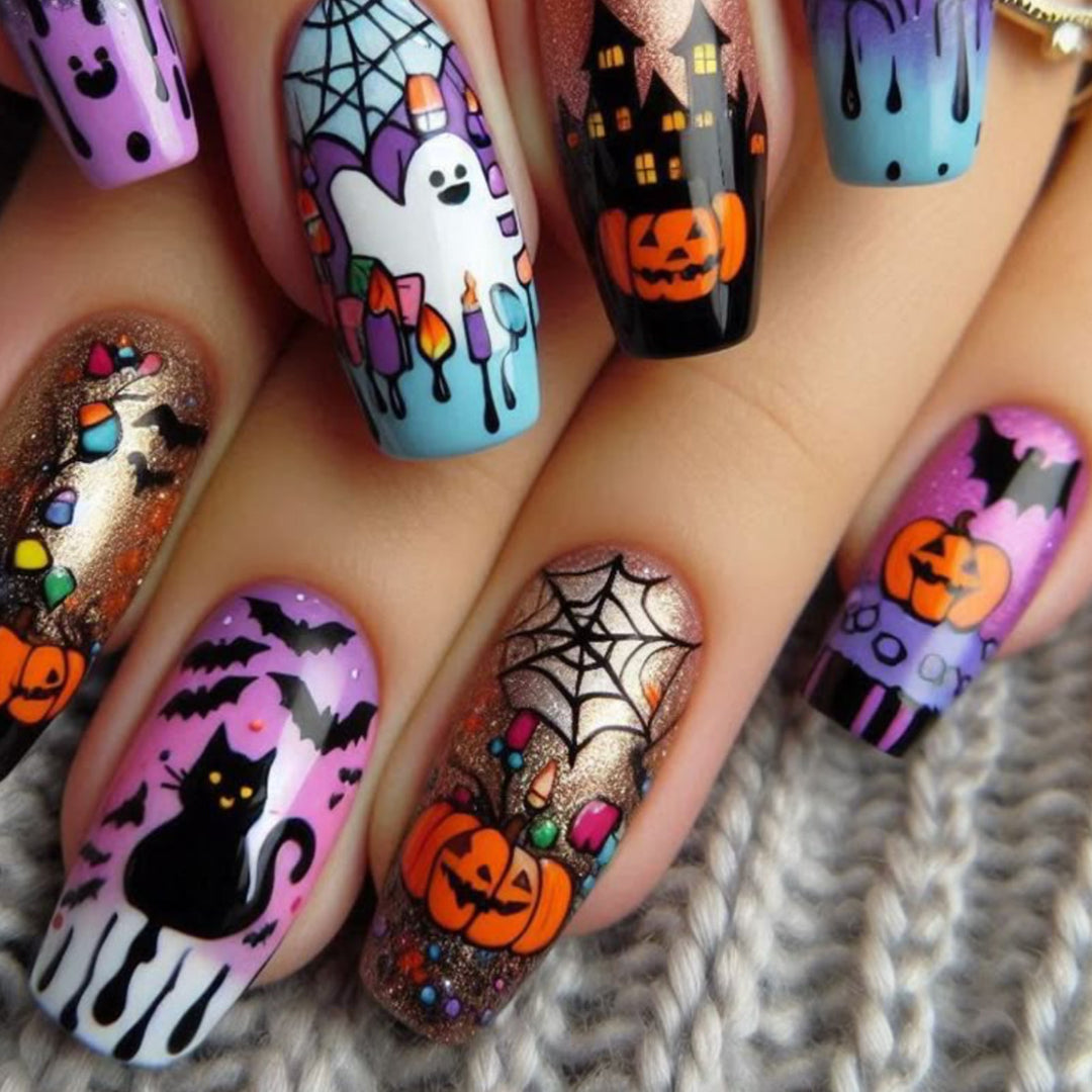 Halloween-Themen Nagelkunst Set Karnz