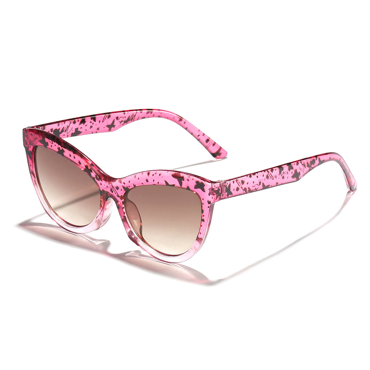 Damen trendige Schwarz-Weiß Sonnenbrille Karnz