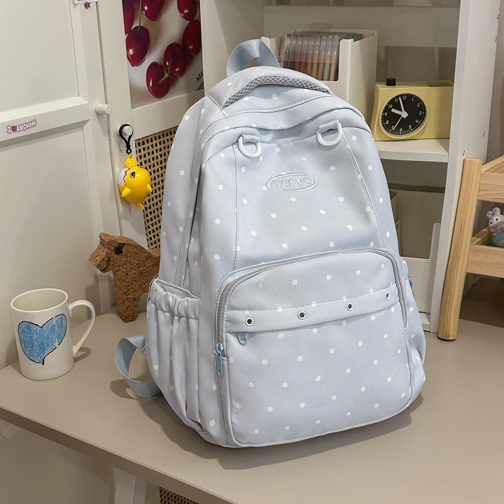 Polka-Dots-Muster-Rucksack mit Zubehör Karnz