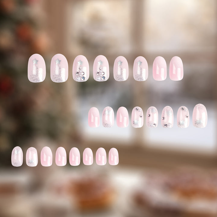 Elegante Glitzer Nagelkunst Set Karnz