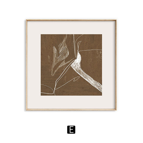 Gerahmte abstrakte Linienkunst-Leinwand