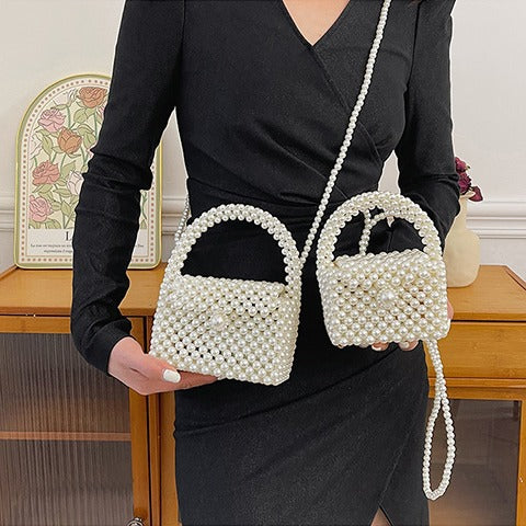 Perlenverzierte Vintage-Handtasche