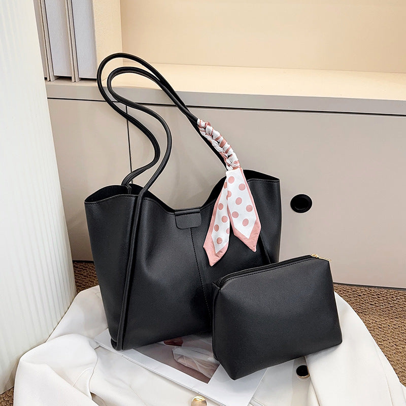 Elegante Tote Bag mit abnehmbarem Schal