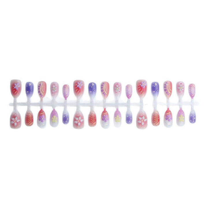 Florale Press-On Nagelkunst Set
