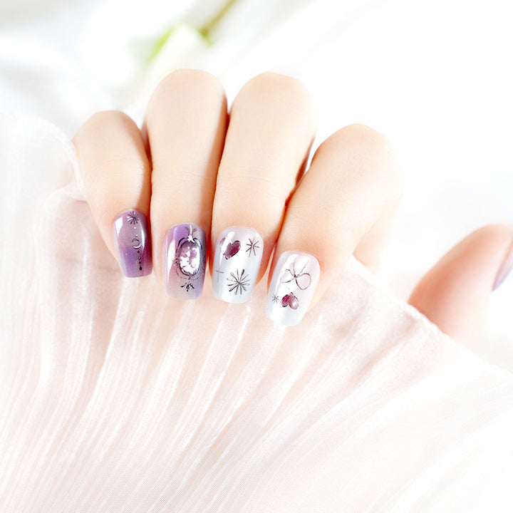 Premium Künstlerischer Press-On Nagelset Karnz