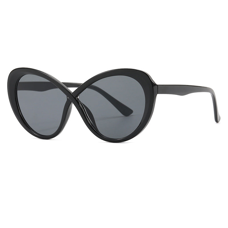 Damen Cat-Eye Sonnenbrille mit verspiegelten Gläsern Karnz