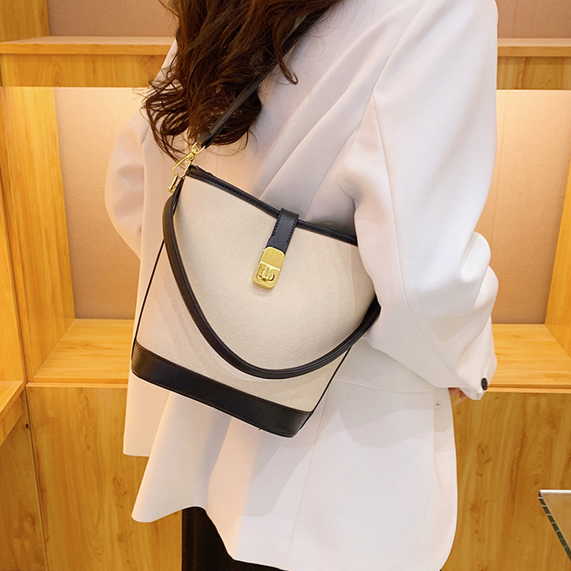 Moderne Canvas Schultertasche Karnz