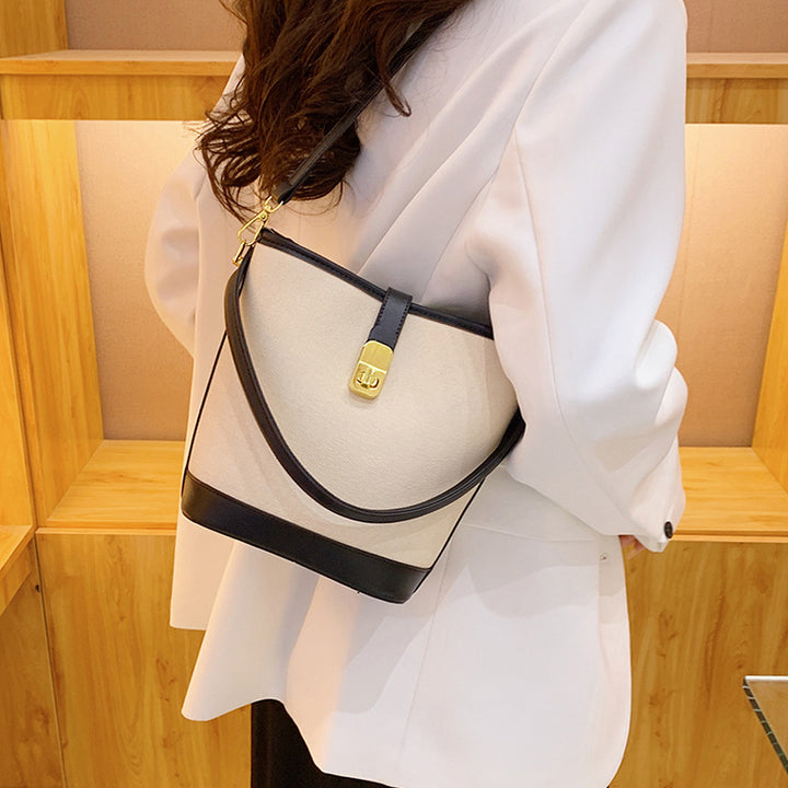 Moderne Canvas Schultertasche Karnz