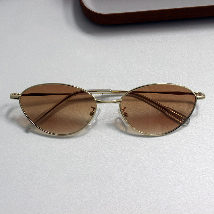 Modische Rechteckige Brille mit Feinem Metallrahmen Karnz