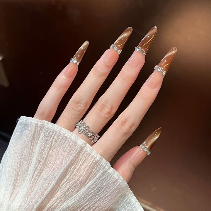 Glamouröse Lange Stiletto Press-On Nagelverlängerungen Karnz 1787316087
