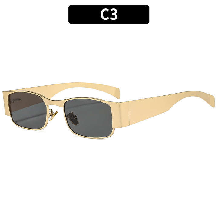 Stylische geometrische rechteckige Sonnenbrille