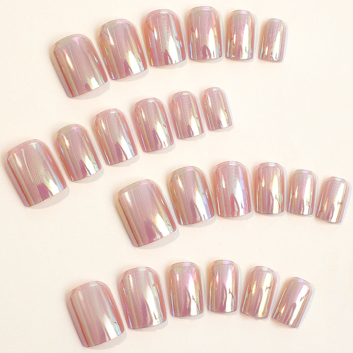 Künstliches Nagelset mit holografischem Effekt Karnz