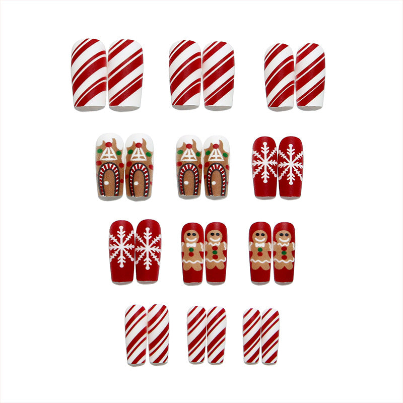 Kreatives Kunstnagelset mit festlichem Weihnachtsmotiv Karnz