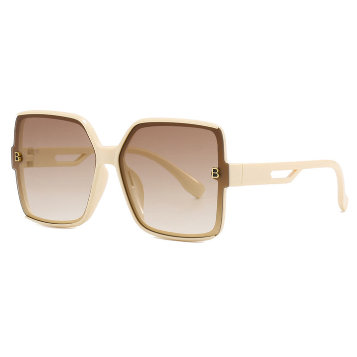 Damen modische oversized Sonnenbrille mit extravaganten Akzenten Karnz