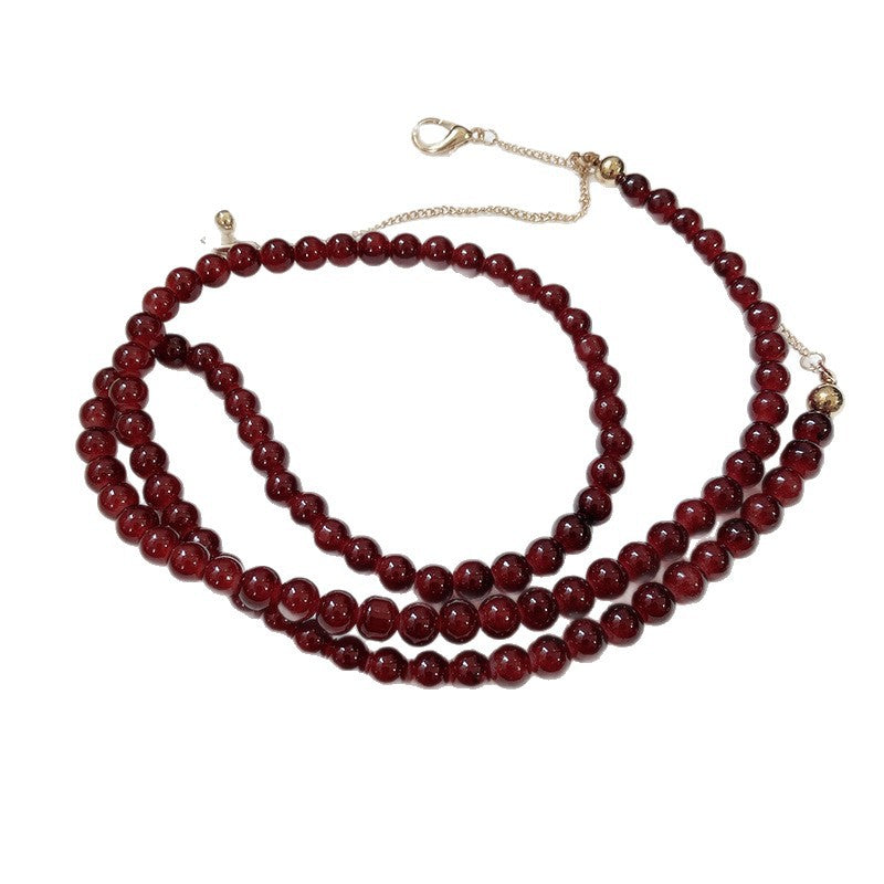 Modisches Schmuckband Aus Onyx-Perlen Karnz