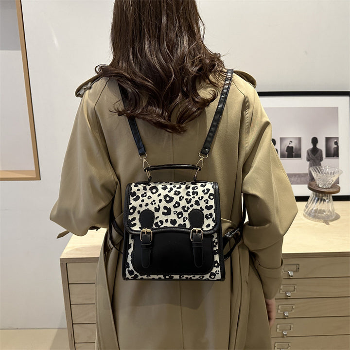 Chic Leopardenmuster Satchel Umhängetasche Karnz