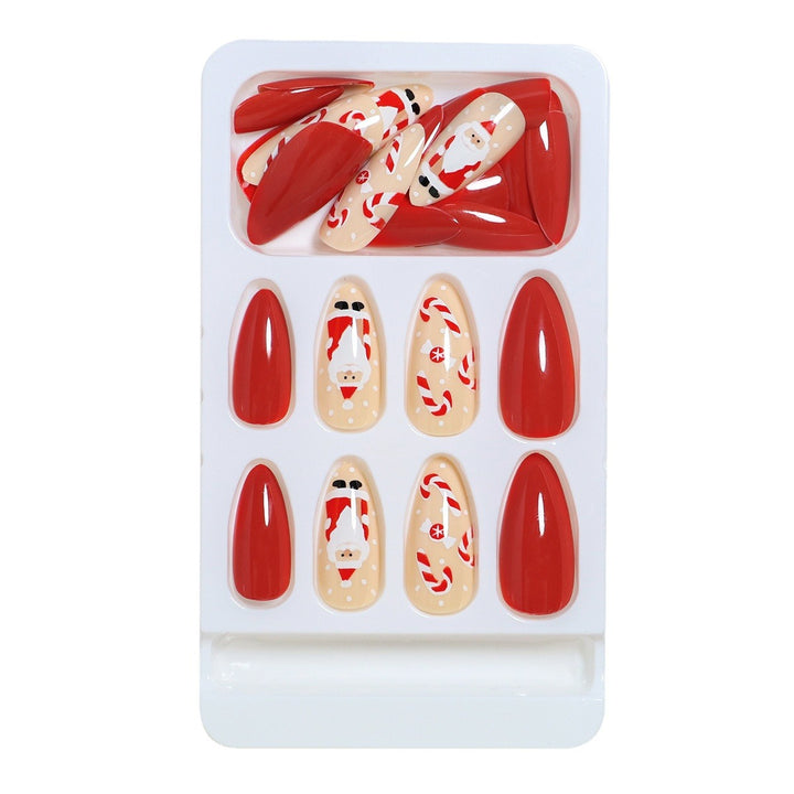 Festliches Santa Claus Press-On Nagelset Karnz